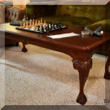 F124. Chippendale style coffee table.